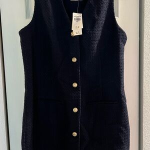 Abercrombie & Fitch Mara Tweed Navy Mini Dress